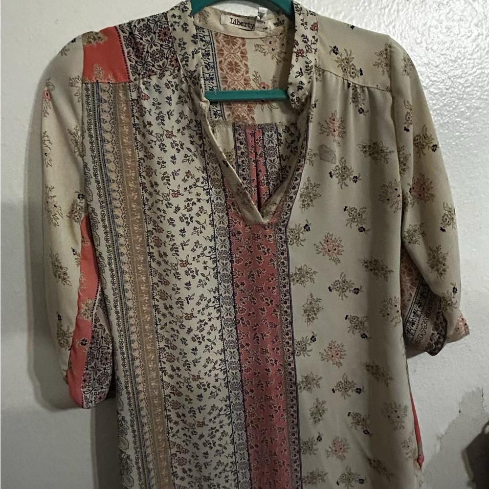 Liberty Cream Floral Top